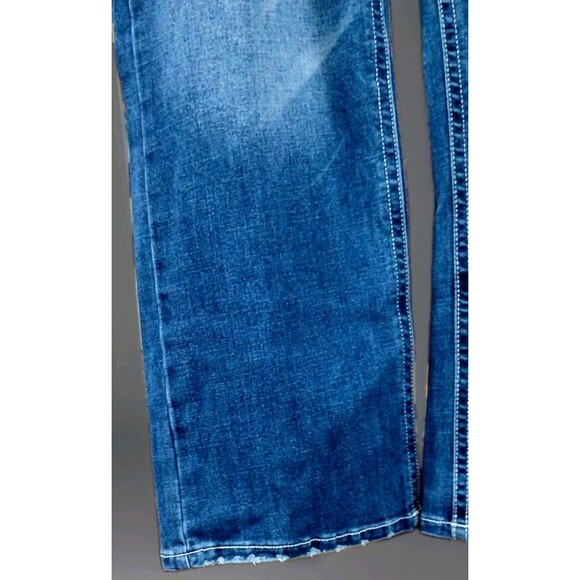 TK Axel Bootcut Jeans 40x31 Embroidered Flap Pocket Y2K Western Denim EUC - Picture 4 of 14
